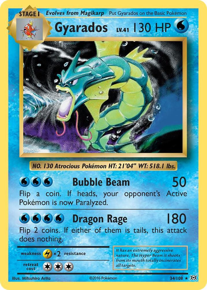 Gyarados 34/108 (XY - Evolutions)  - Holofoil