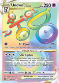 Unown VSTAR Secret 199/195 (SWSH12: Silver Tempest)  - Holofoil