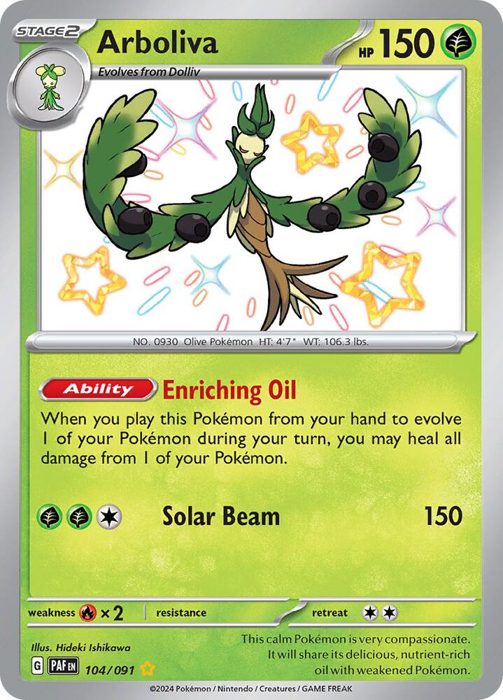 Arboliva 104/091 (SV: Paldean Fates)  - Holofoil