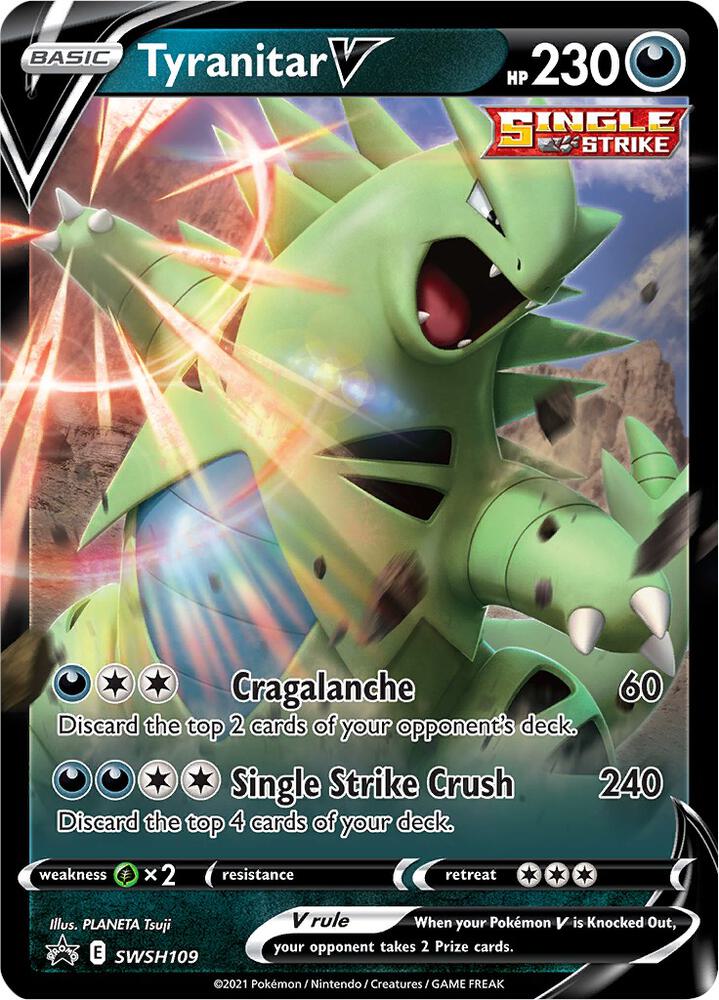 Tyranitar V SWSH109 (SWSH: Sword & Shield Promo Cards)  - Holofoil