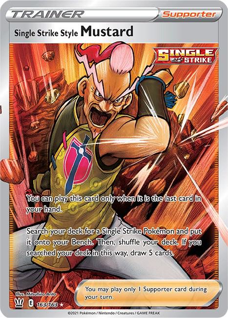 Single Strike Style Mustard 163/163 (SWSH05: Battle Styles)  - Holofoil