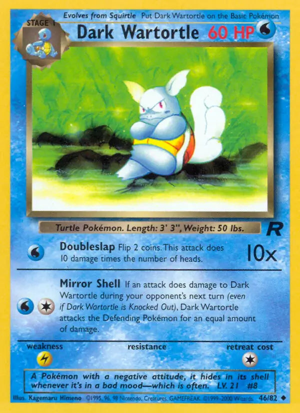 Dark Wartortle 46/82 (Team Rocket)  - Unlimited