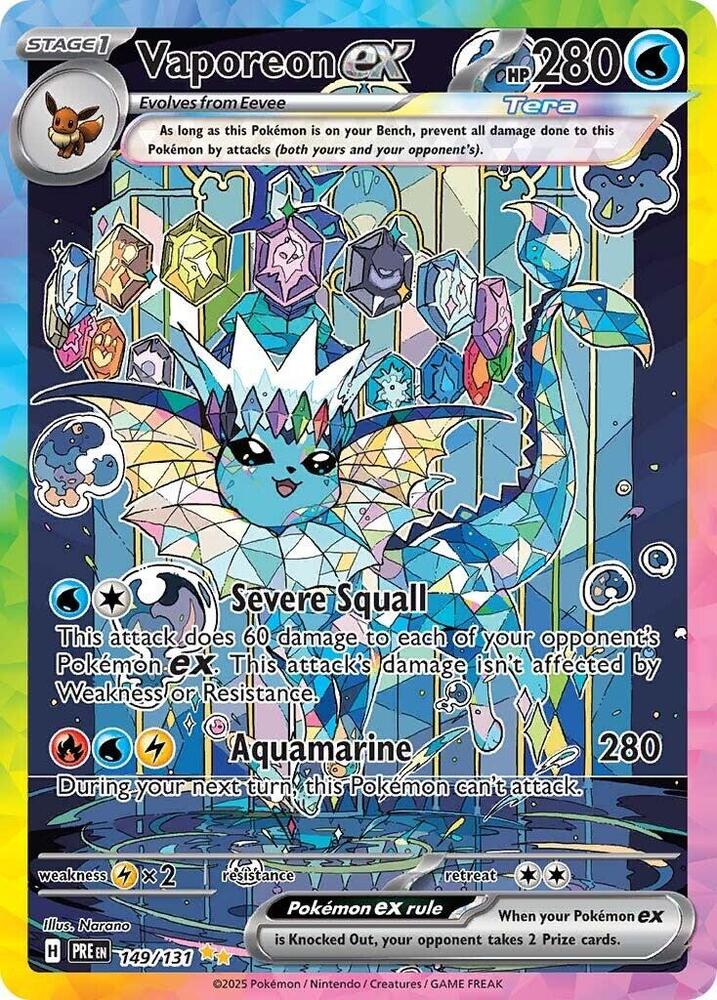 Vaporeon ex 149/131 (SV: Prismatic Evolutions)  - Holofoil