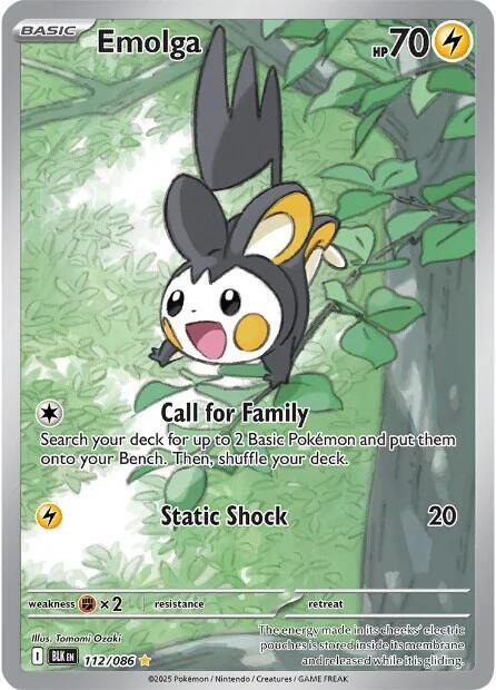 Emolga 112/086 (SV: Black Bolt)  - Holofoil