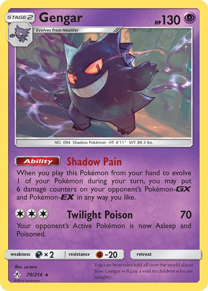 Gengar 70/214 (SM - Unbroken Bonds) 