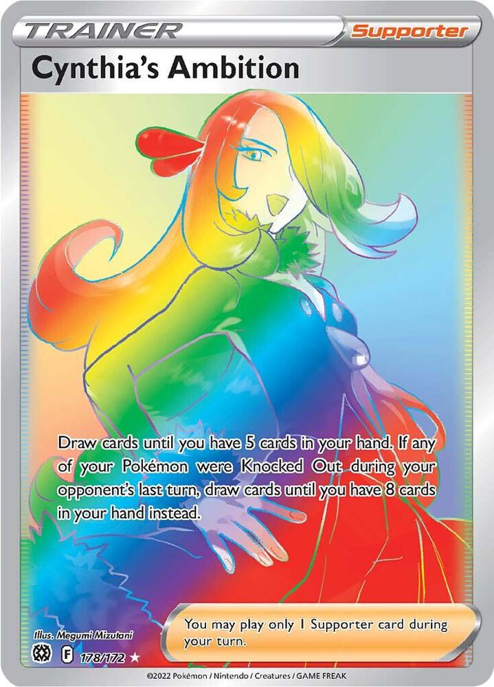 Cynthia's Ambition Secret 178/172 (SWSH09: Brilliant Stars)  - Holofoil