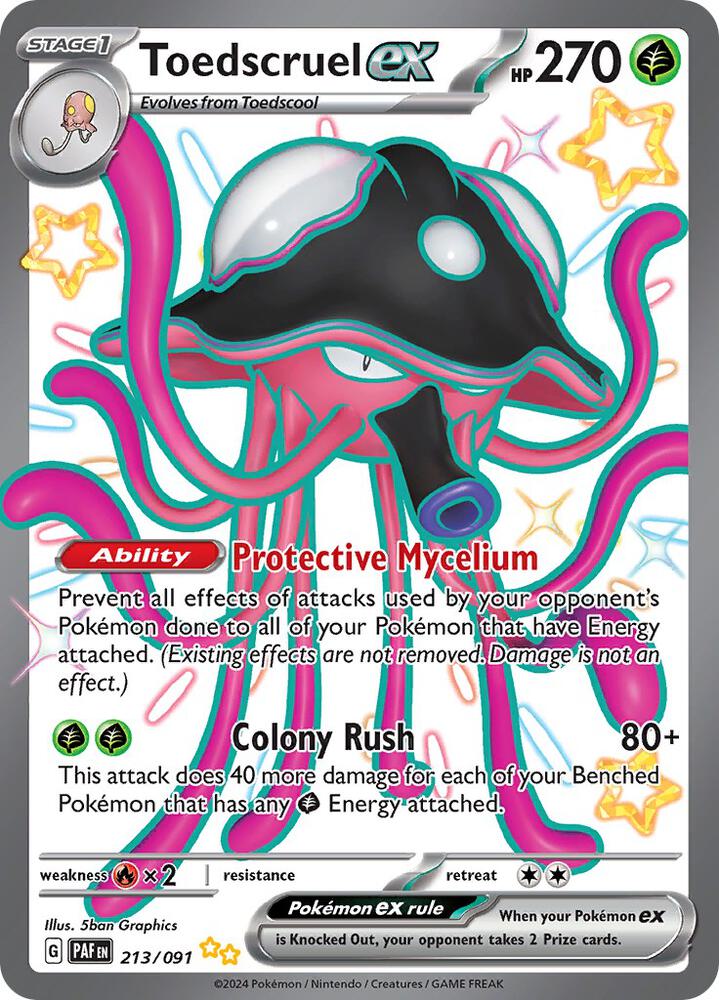Toedscruel ex 213/091 (SV: Paldean Fates)  - Holofoil