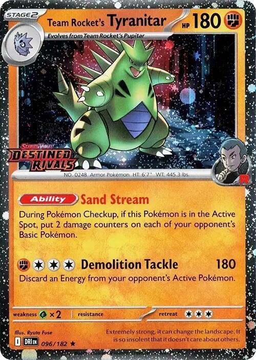 Team Rocket's Tyranitar Prerelease 096/182 (SV10: Destined Rivals)  - Holofoil