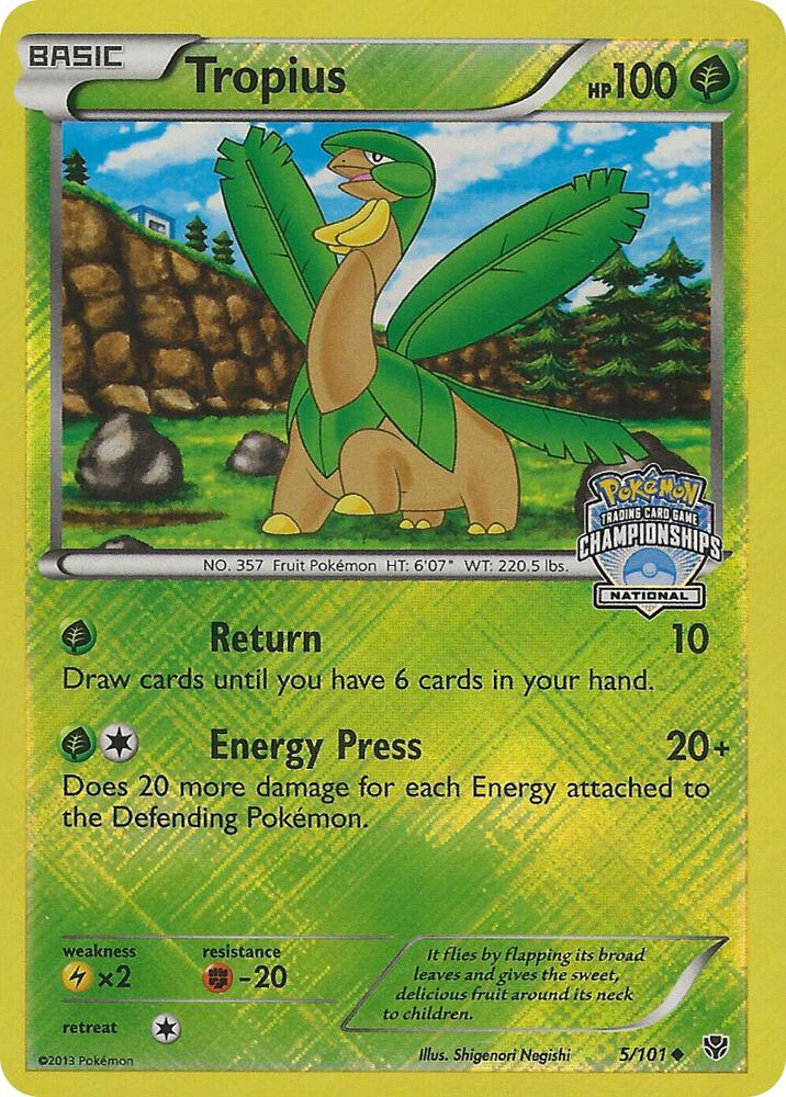 Tropius National Championships 005/101 (League & Championship Cards)  - Reverse Holofoil