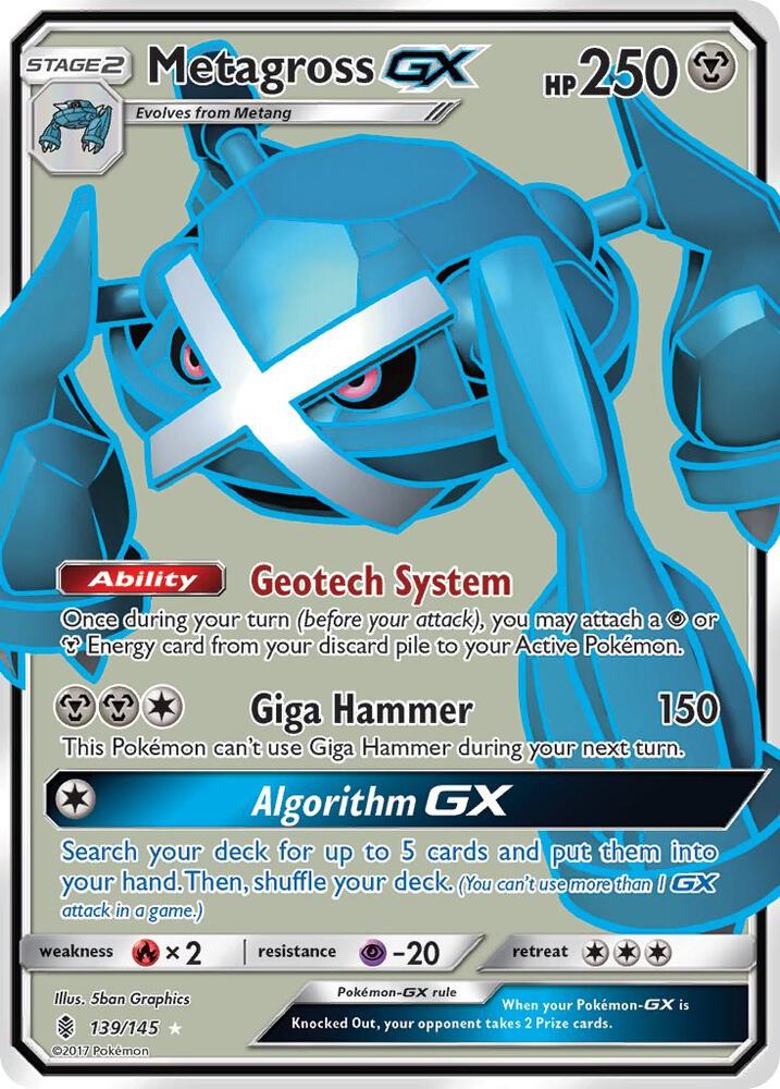 Metagross GX 139/145 (SM - Guardians Rising)  - Holofoil