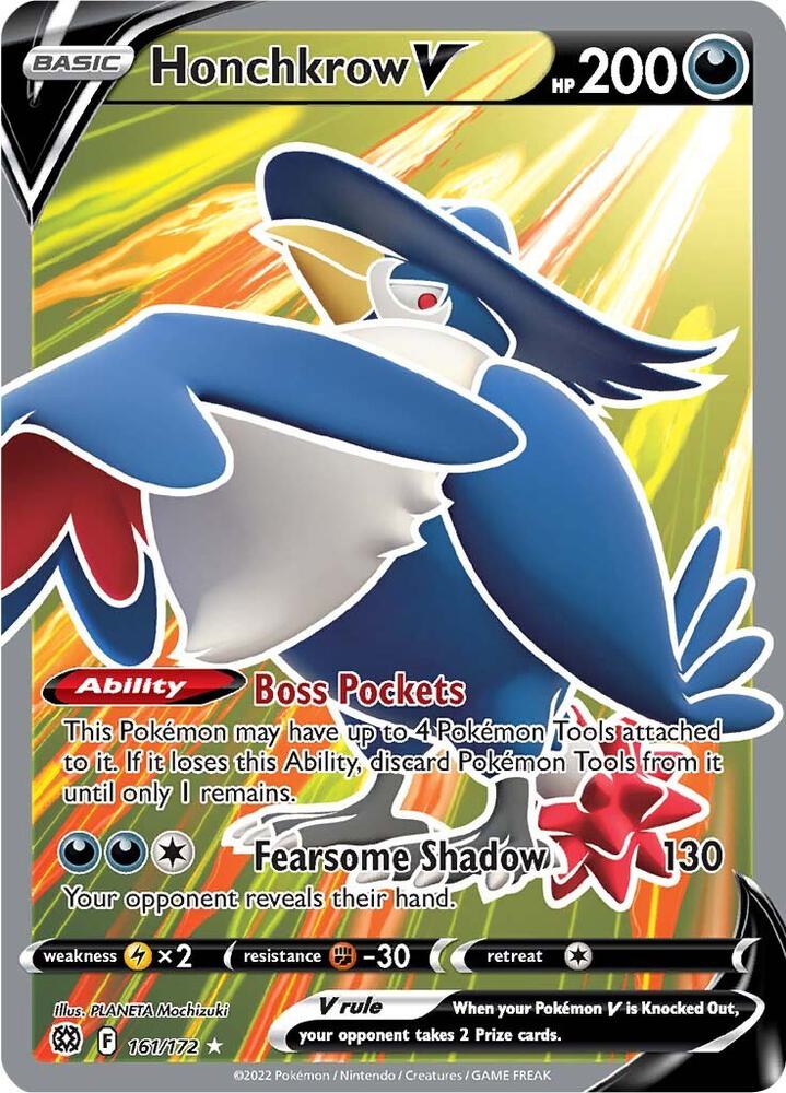 Honchkrow V 161/172 (SWSH09: Brilliant Stars)  - Holofoil