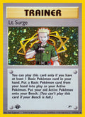 Lt. Surge 017/132 (Gym Heroes)  - 1st Edition Holofoil