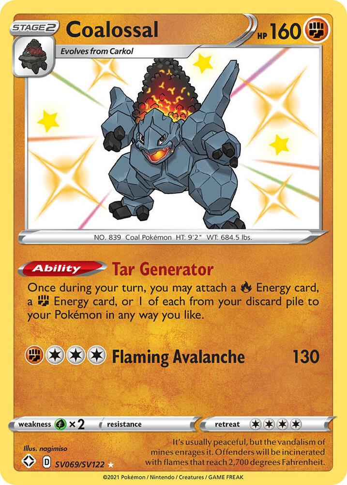 Coalossal SV069/SV122 (Shining Fates: Shiny Vault)  - Holofoil