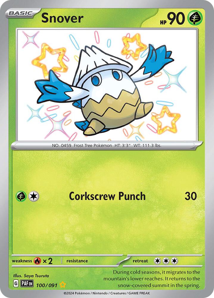 Snover 100/091 (SV: Paldean Fates)  - Holofoil