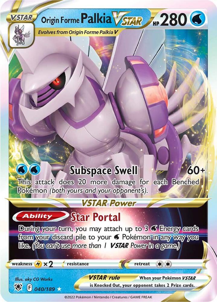 Origin Forme Palkia VSTAR 040/189 (SWSH10: Astral Radiance)  - Holofoil