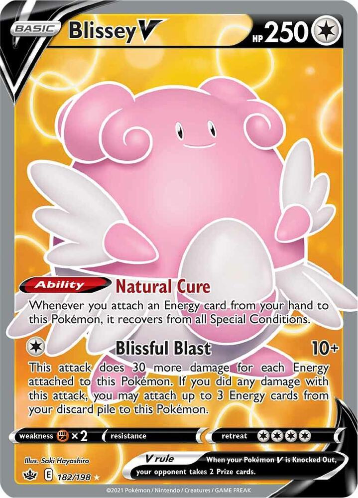 Blissey V 182/198 (SWSH06: Chilling Reign)  - Holofoil