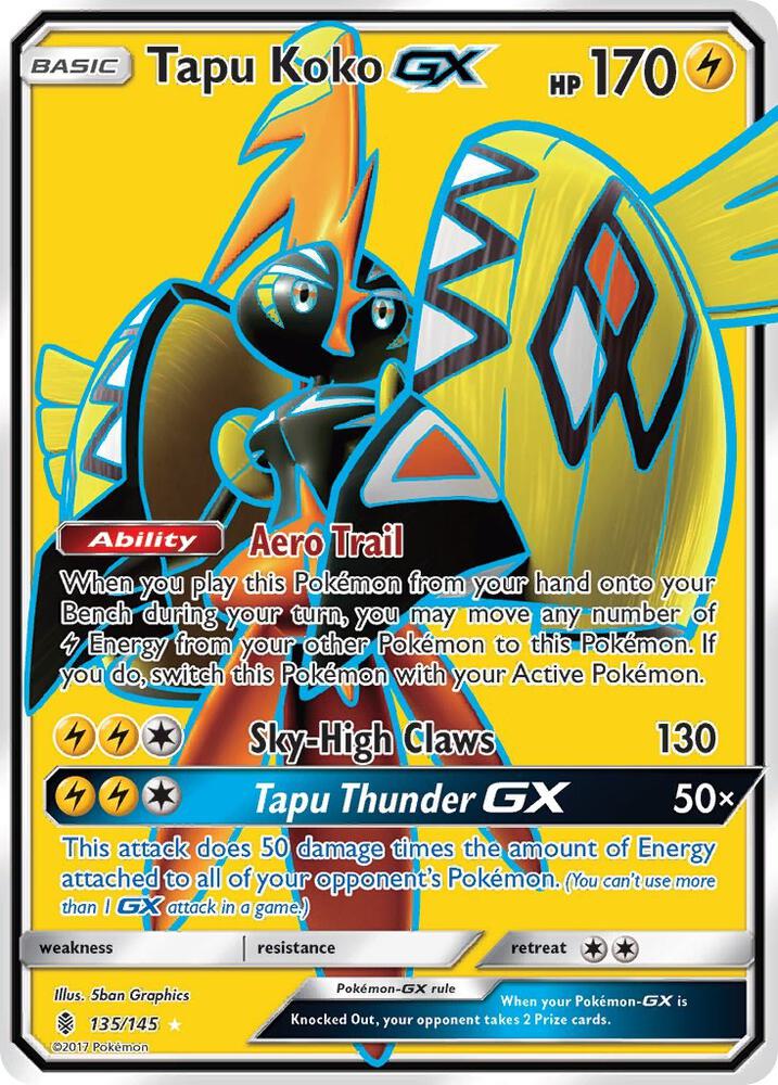 Tapu Koko GX 135/145 (SM - Guardians Rising)  - Holofoil