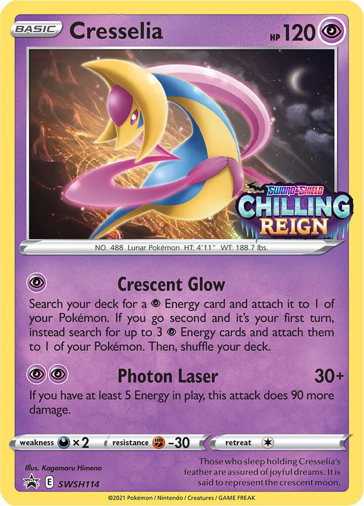 Cresselia Prerelease SWSH114 (SWSH: Sword & Shield Promo Cards)  - Holofoil