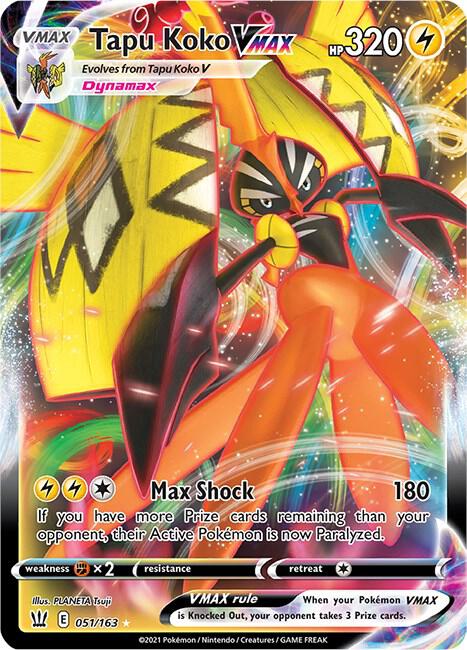 Tapu Koko VMAX 051/163 (SWSH05: Battle Styles)  - Holofoil