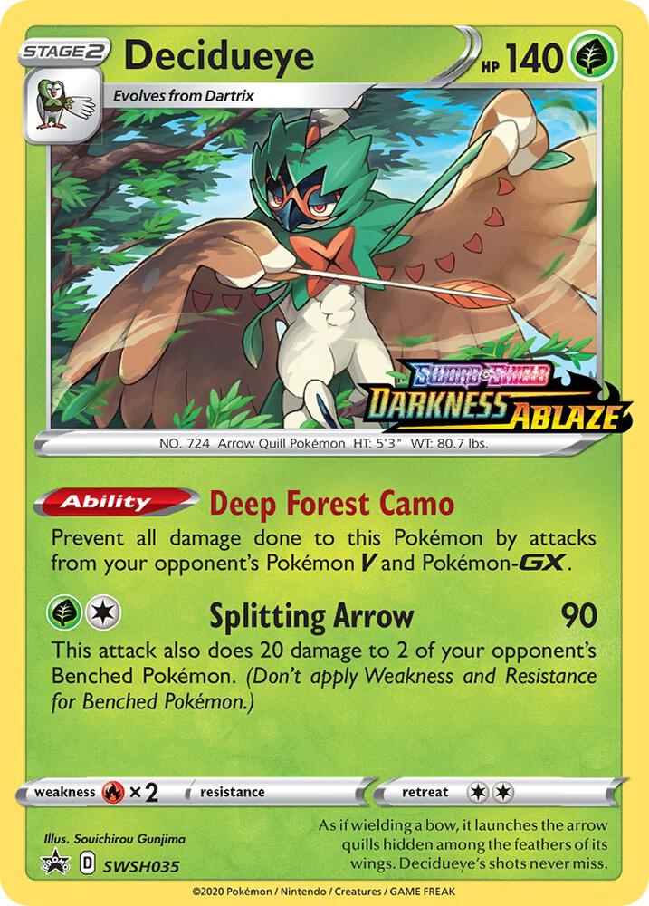 Decidueye Prerelease SWSH035 (SWSH: Sword & Shield Promo Cards)  - Holofoil