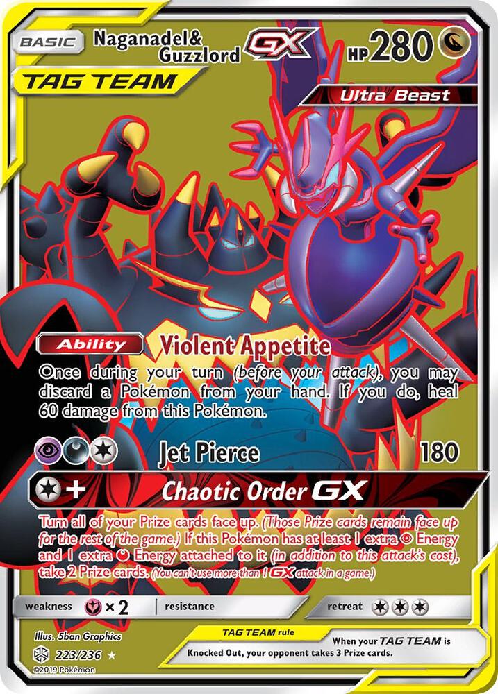 Naganadel and Guzzlord GX 223/236 (SM - Cosmic Eclipse)  - Holofoil