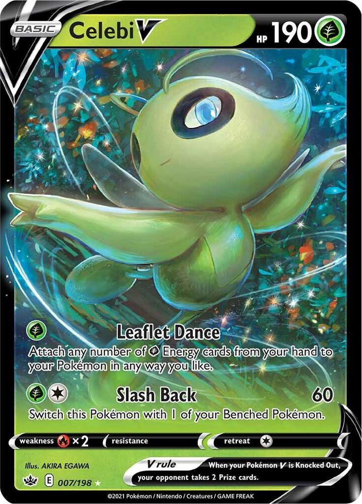 Celebi V 007/198 (SWSH06: Chilling Reign)  - Holofoil