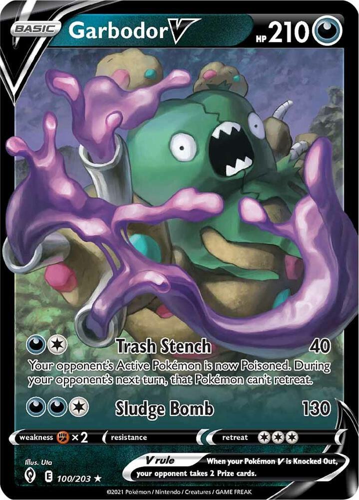 Garbodor V 100/203 (SWSH07: Evolving Skies)  - Holofoil