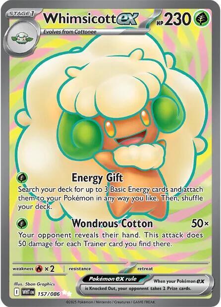 Whimsicott ex 157/086 (SV: White Flare)  - Holofoil