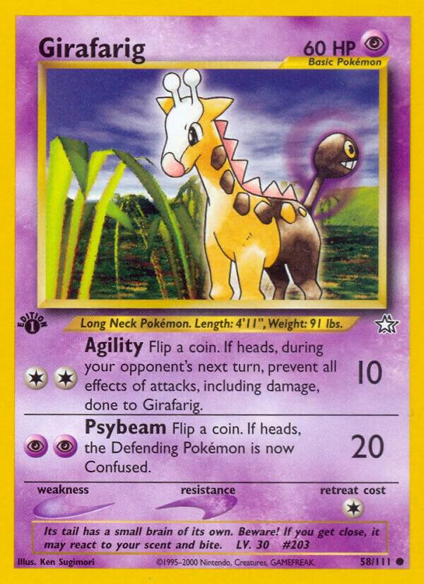 Girafarig 058/111 (Neo Genesis)  - 1st Edition