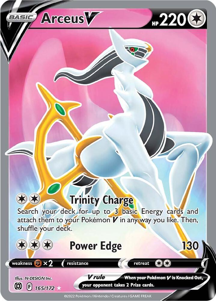 Arceus V 165/172 (SWSH09: Brilliant Stars)  - Holofoil