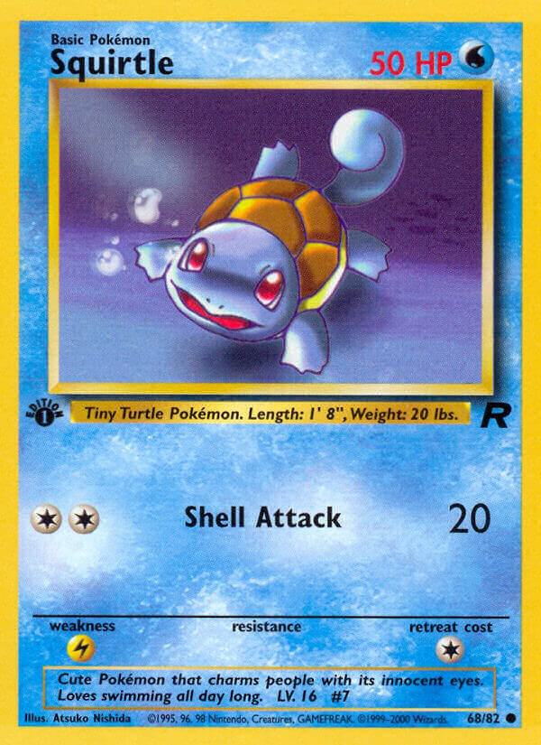 Squirtle 68/82 (Team Rocket)  - 1st Edition