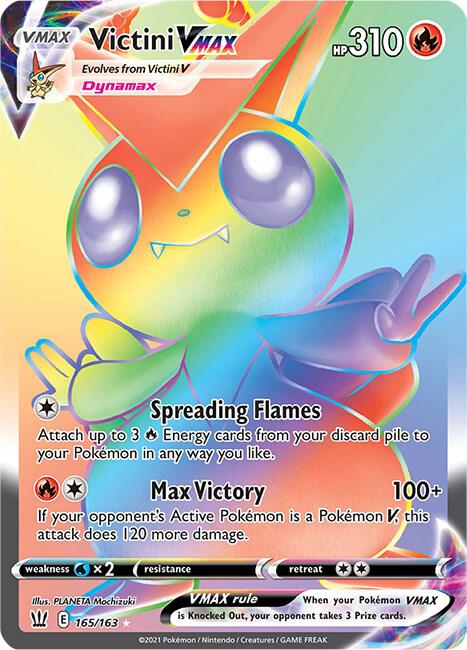 Victini VMAX Secret 165/163 (SWSH05: Battle Styles)  - Holofoil