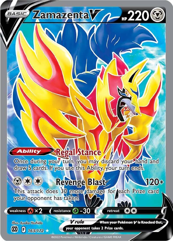 Zamazenta V 163/172 (SWSH09: Brilliant Stars)  - Holofoil